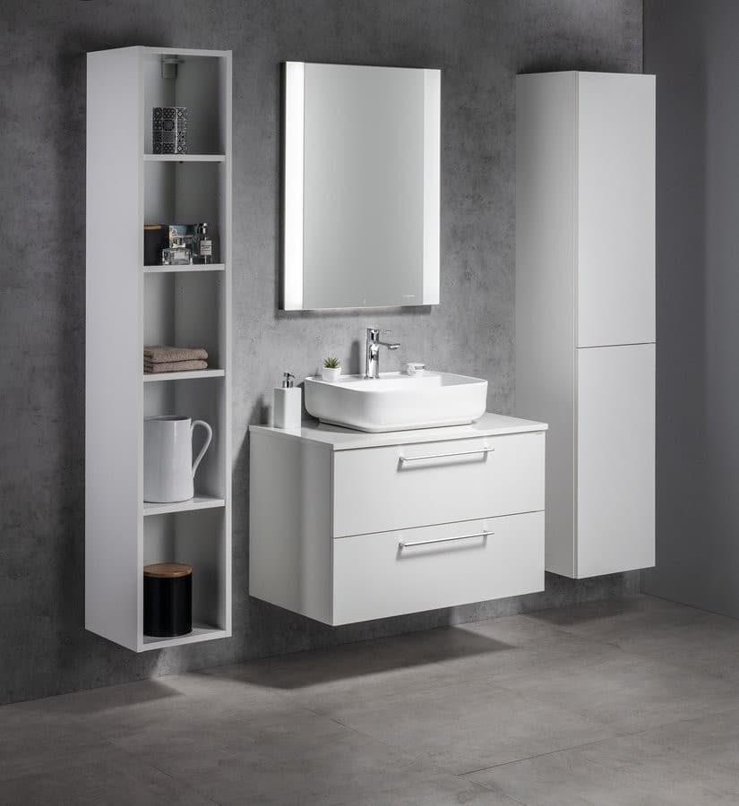 ESPACE wysoki słupek łazienkowy 35x172x32cm, 2 drzwiczki