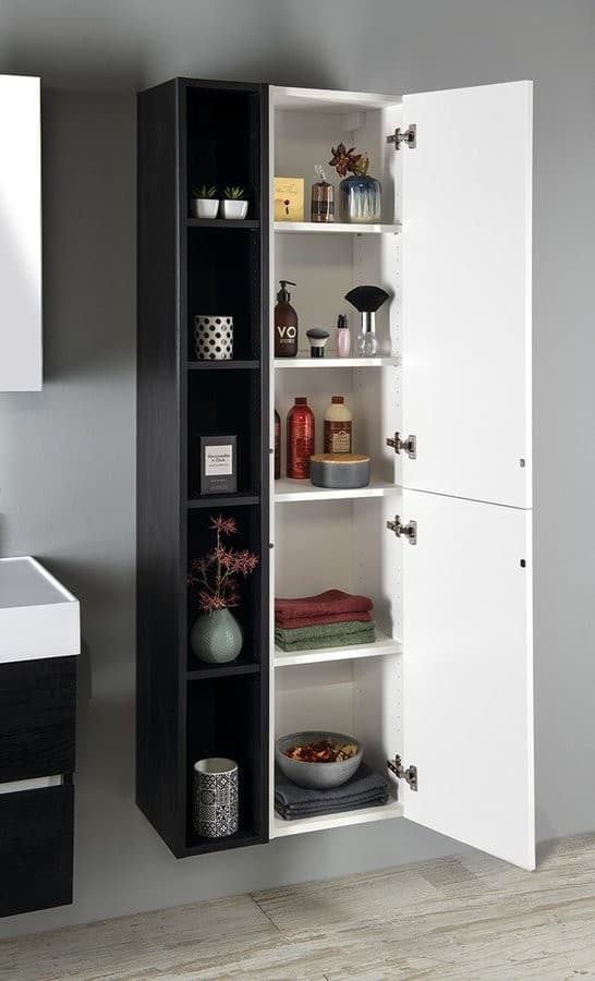 ESPACE wysoki słupek łazienkowy 35x172x32cm, 2 drzwiczki