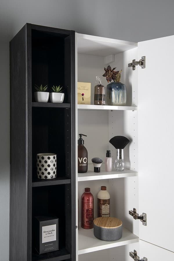 ESPACE wysoki słupek łazienkowy 35x172x32cm, 2 drzwiczki