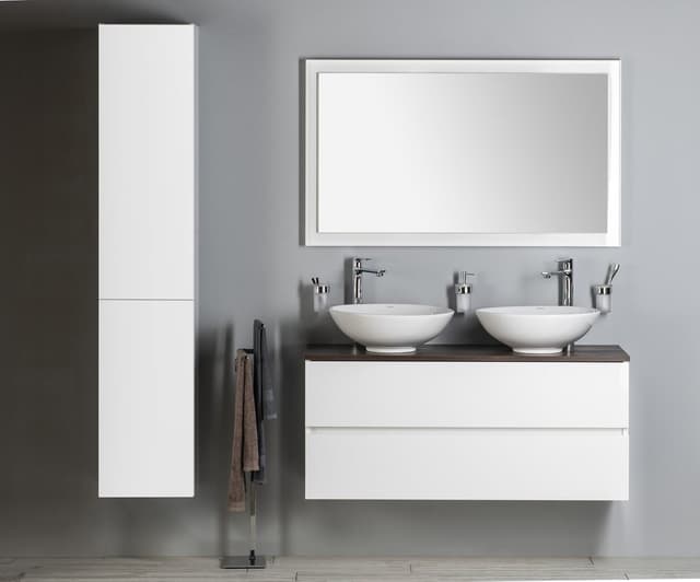 ESPACE wysoki słupek łazienkowy 35x172x32cm, 2 drzwiczki