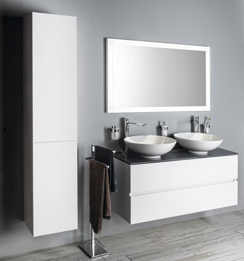 ESPACE wysoki słupek łazienkowy 35x172x32cm, 2 drzwiczki