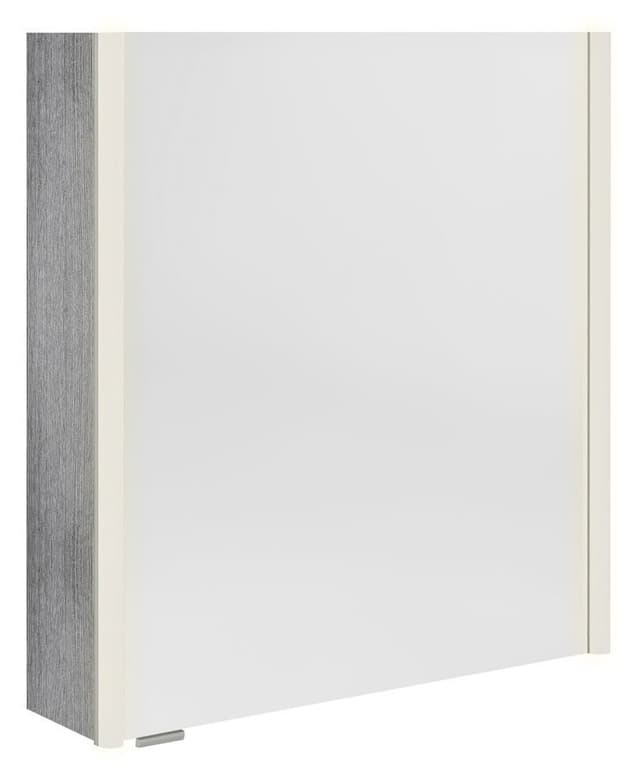 ALIX szafka z lustrem LED 66x70x17,5cm dąb srebrny