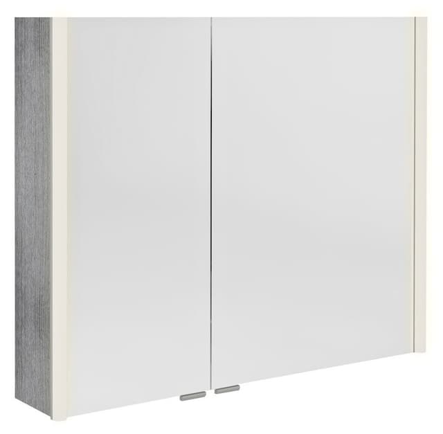 ALIX szafka z lustrem i oświetleniem LED 86x70x17,5cm dąb srebrny