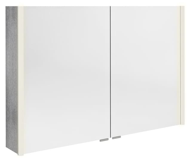 ALIX szafka z lustrem LED 106x70, dąb srebrny