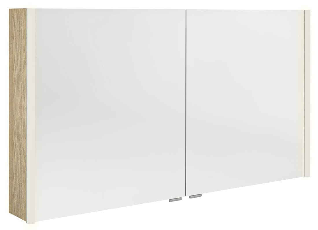 ALIX szafka z lustrem LED, 2x drzwi, 126x70x17,5cm, wiąz Bardini