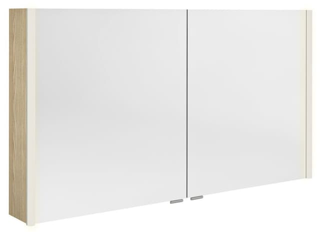 ALIX szafka z lustrem LED, 2x drzwi, 126x70x17,5cm, wiąz Bardini