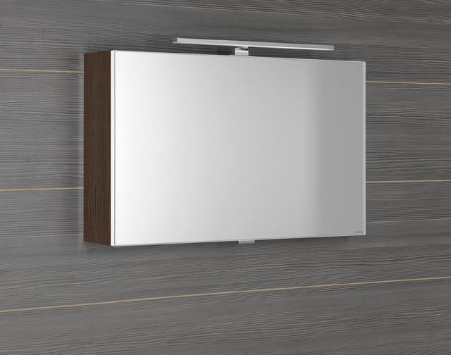 CLOE szafka z lustrem LED, 80x50x18cm, sosna rustykalna
