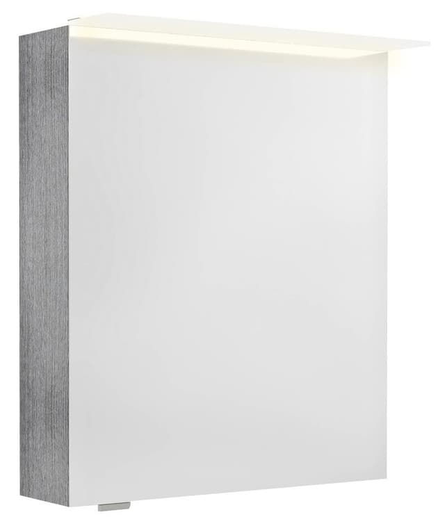 LINEX szafka z lustrem LED 60x70 cm, dąb srebrny