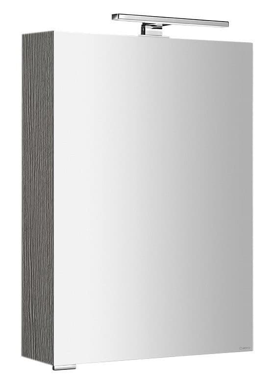 MIRRÓ szafka z lustrem LED, dąb srebrny 50x70cm