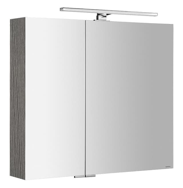 MIRRÓ szafka z lustrem LED 80x70 cm dąb srebrny