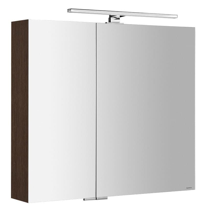 MIRRÓ szafka z lustrem LED, 80x70 cm, sosna rustykalna