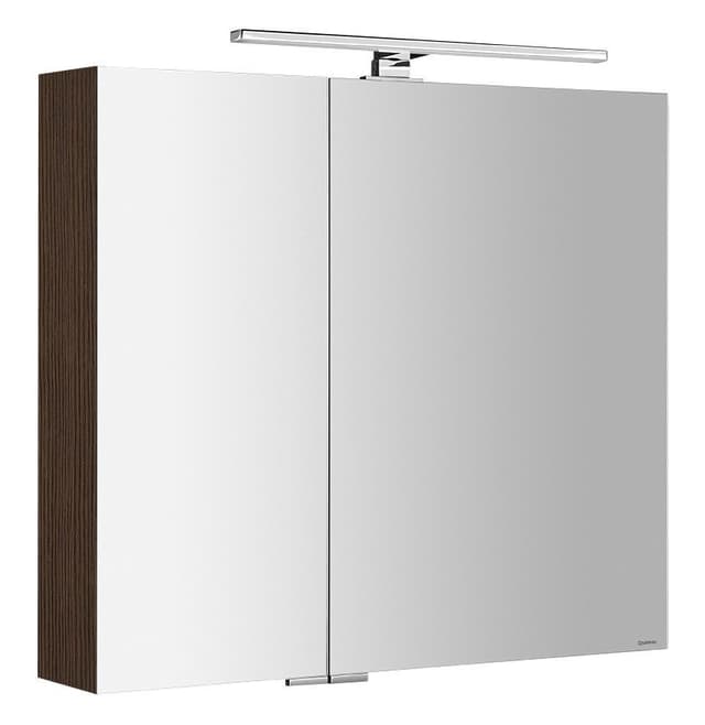 MIRRÓ szafka z lustrem LED, 80x70 cm, sosna rustykalna