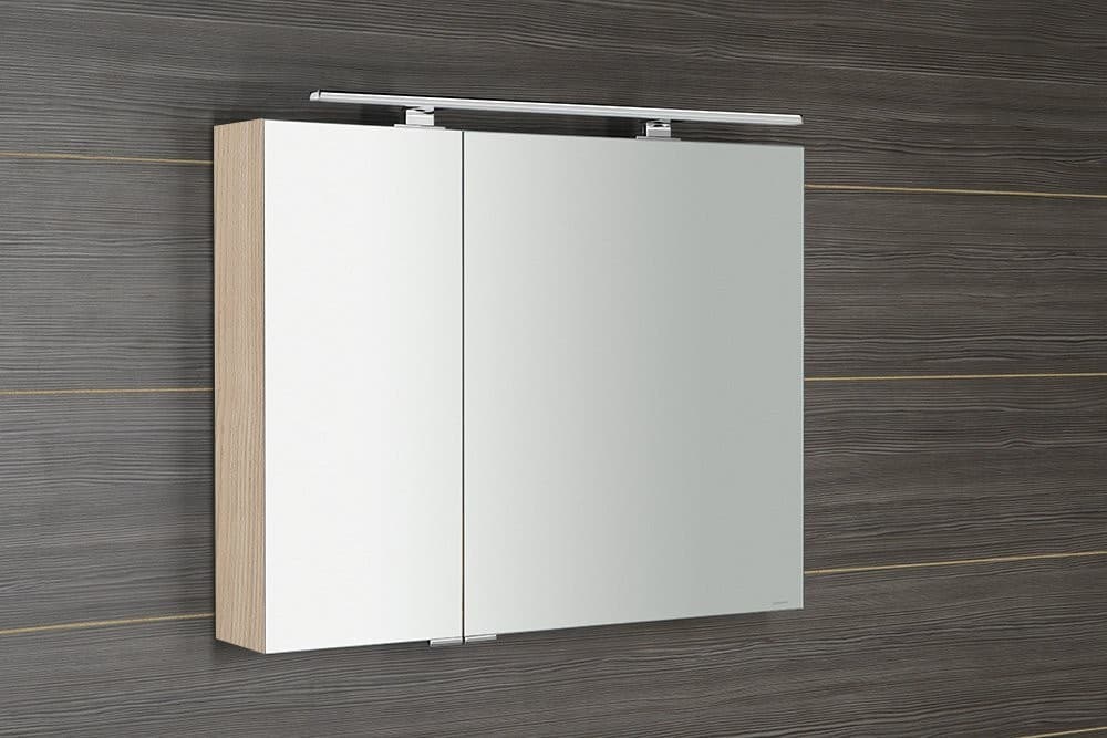 MIRRÓ szafka z lustrem LED 90x70 z wiązu Bardini