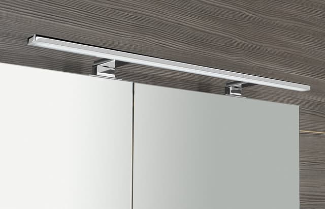 MIRRÓ szafka z lustrem LED 90x70 cm dąb srebrny