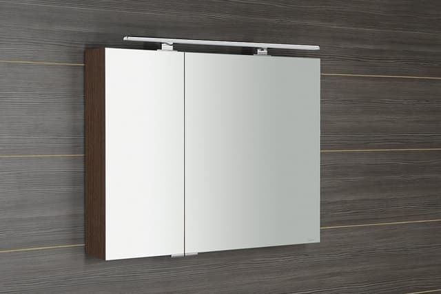 MIRRÓ szafka z lustrem LED, sosna rustykalna 90x70x16cm