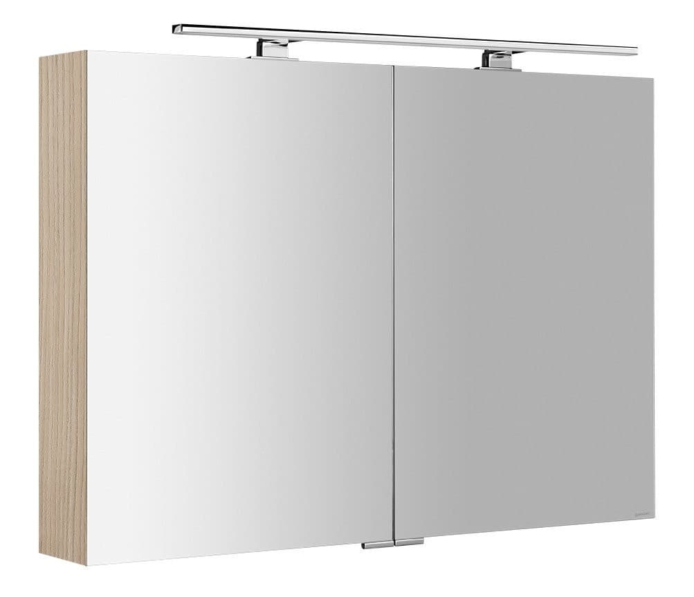 MIRRÓ szafka z lustrem LED, 100x70x16cm, wiąz Bardini