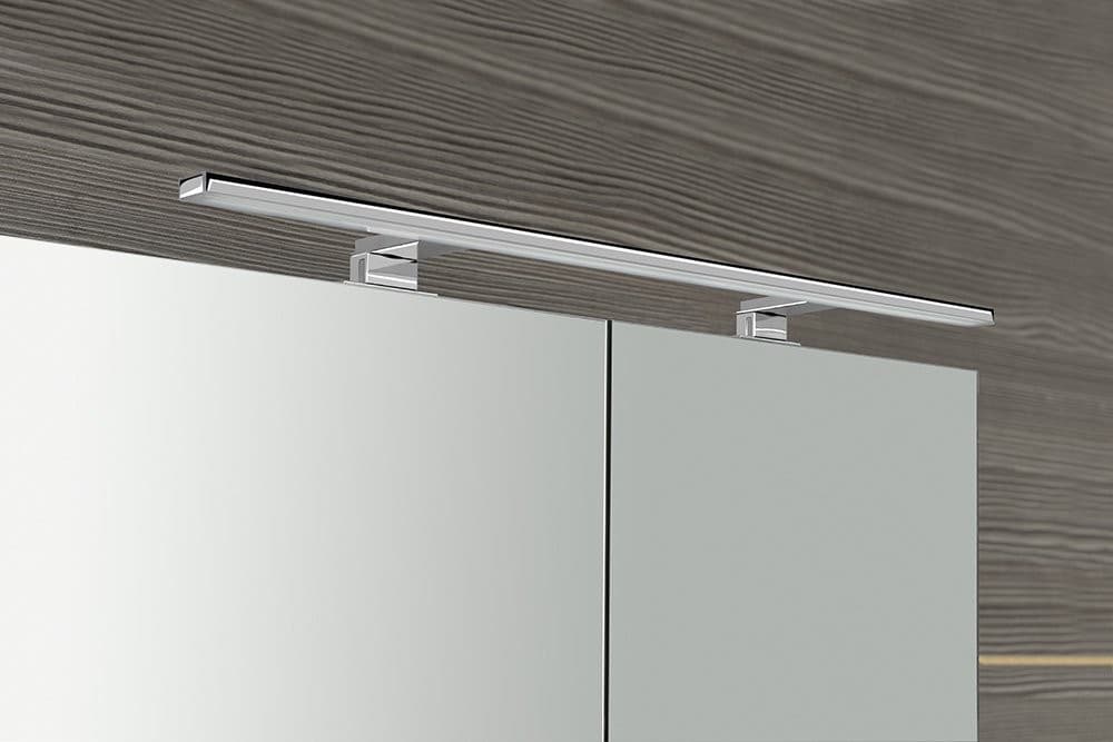 MIRRÓ szafka z lustrem LED 100x70 cm dąb srebrny