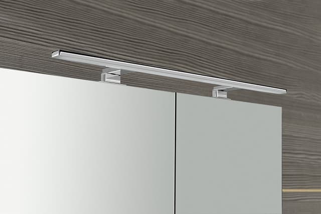 MIRRÓ szafka z lustrem LED 100x70 cm dąb srebrny