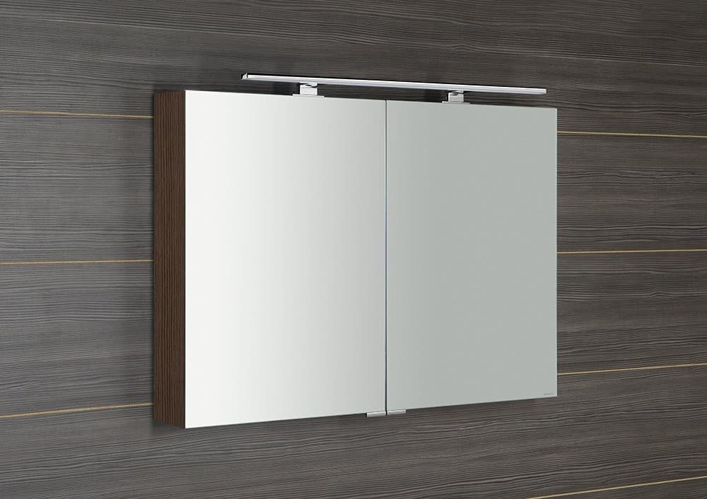 MIRRÓ szafka z lustrem LED, sosna rustykalna, 100x70x16cm