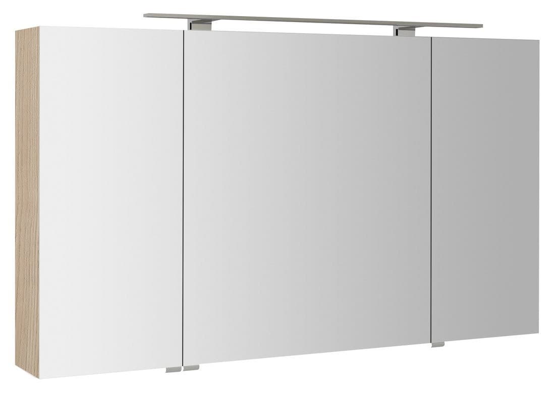 MIRRÓ szafka z lustrem LED, 3 drzwiczki, 120x70x16cm