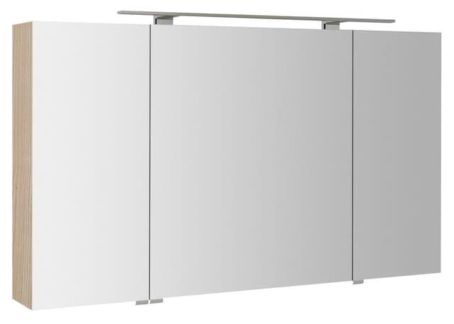 MIRRÓ szafka z lustrem LED, 3 drzwiczki, 120x70x16cm