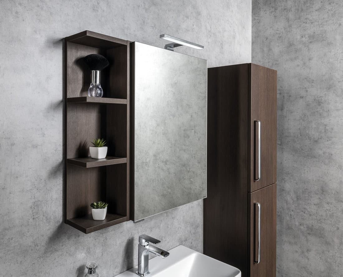 RIWA szafka lustrzana LED 50x70cm - sosna rustykalna