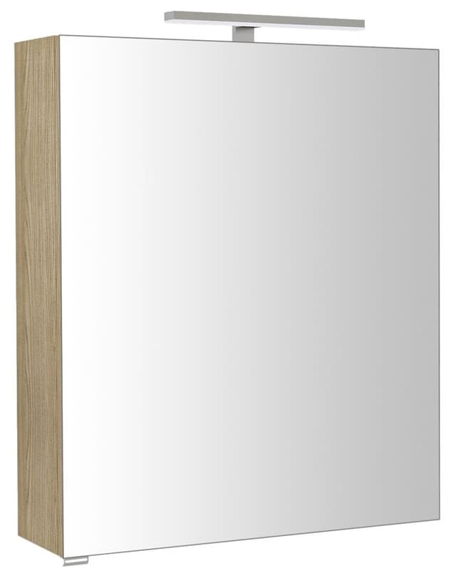 RIWA szafka lustrzana z LED, 60x70x17cm, wiąz Bardini