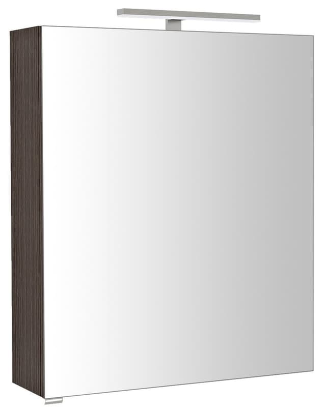 RIWA szafka z lustrem LED 60x70cm, sosna rustykalna