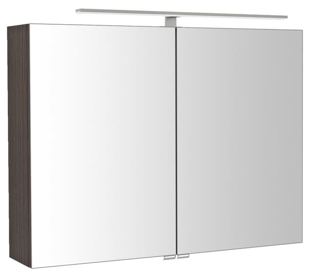 RIWA szafka z lustrem LED, 81x70x17cm, sosna rustykalna