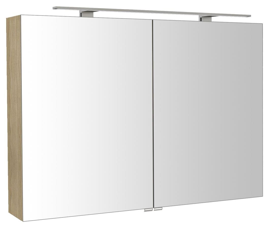 RIWA szafka lustrzana z LED, 101x70x17cm, wiąz Bardini
