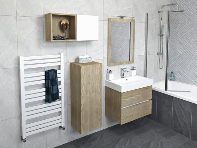 ESPACE szafka łazienkowa 35x94x32cm, 1 drzwiczki, socna rustykalna