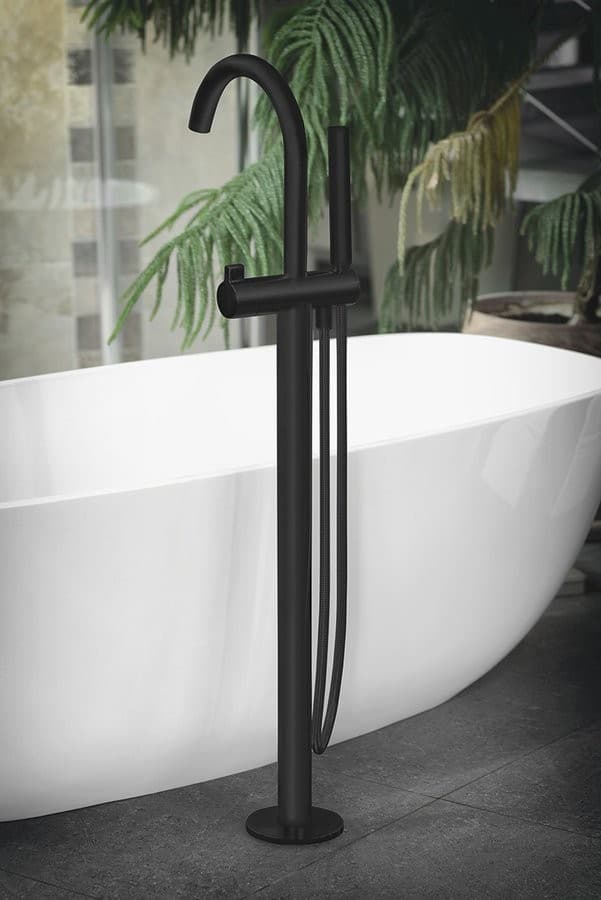 RHAPSODY bateria wannowa wolnostojąca czarny mat 1077 mm