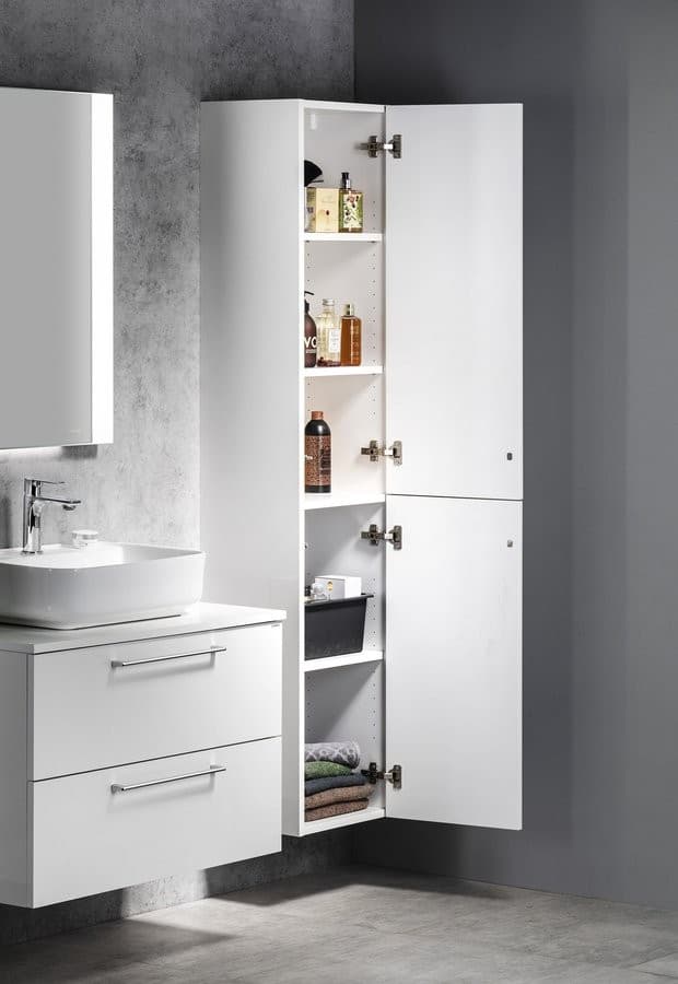 ESPACE wysoki słupek 35x172x32 cm, 2 drzwi, czarny mat