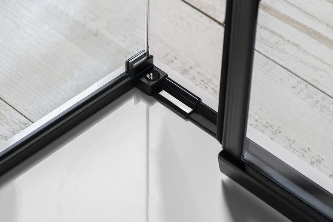 ALTIS LINE BLACK prostokątna kabina prysznicowa 1200x1000 mm