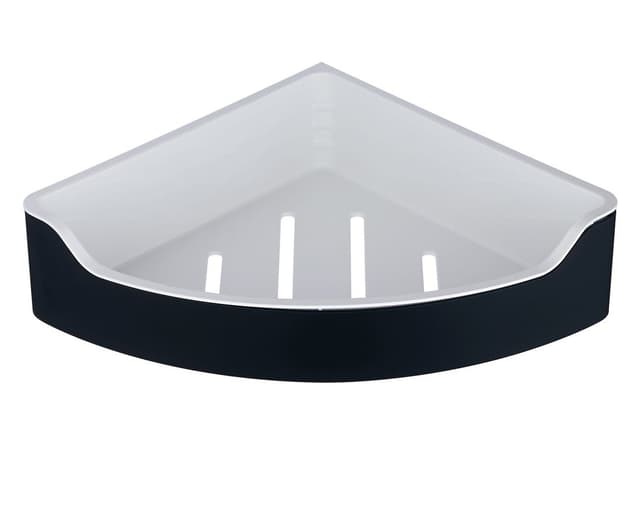 SAMBA półka narożna do kabiny prysznicowej czarna 218x63x218 mm