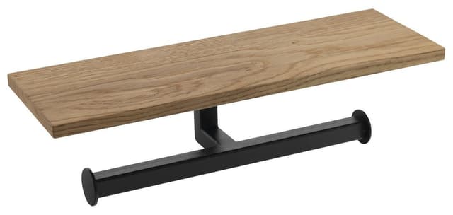 SKA podwójny wieszak na papier toaletowy z półką (30x8x10cm)