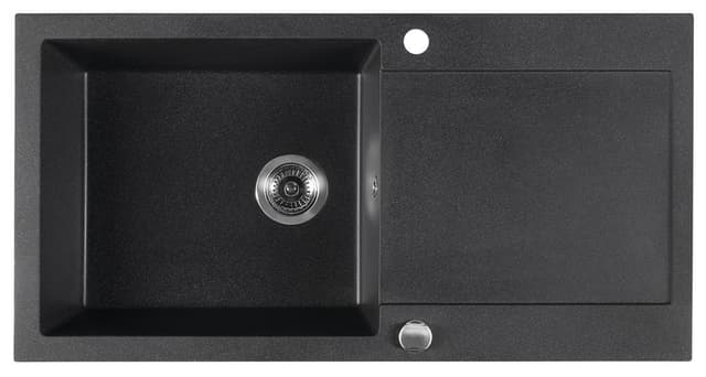 Granitowy zlewozmywak wpuszczany jednokomorowy z ociekaczem 97x50cm