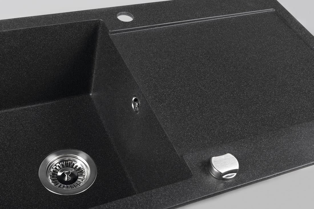 Granitowy zlewozmywak wpuszczany jednokomorowy z ociekaczem 97x50cm