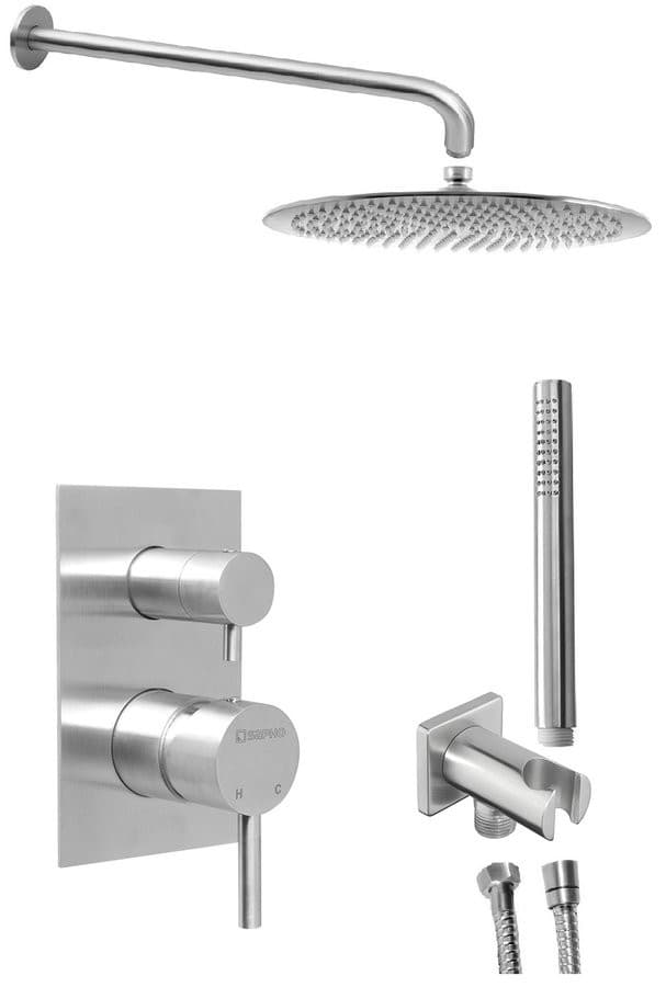 MINIMAL zestaw prysznicowy z baterią podtynkową, stal nierdzewna