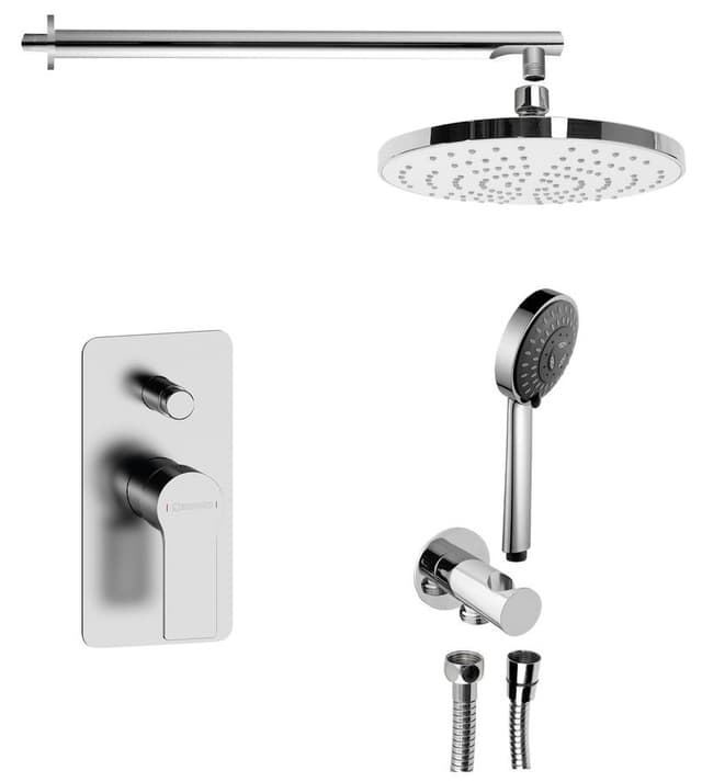 PAX zestaw natryskowy podtynkowy z baterią 2 wyjścia, chrom