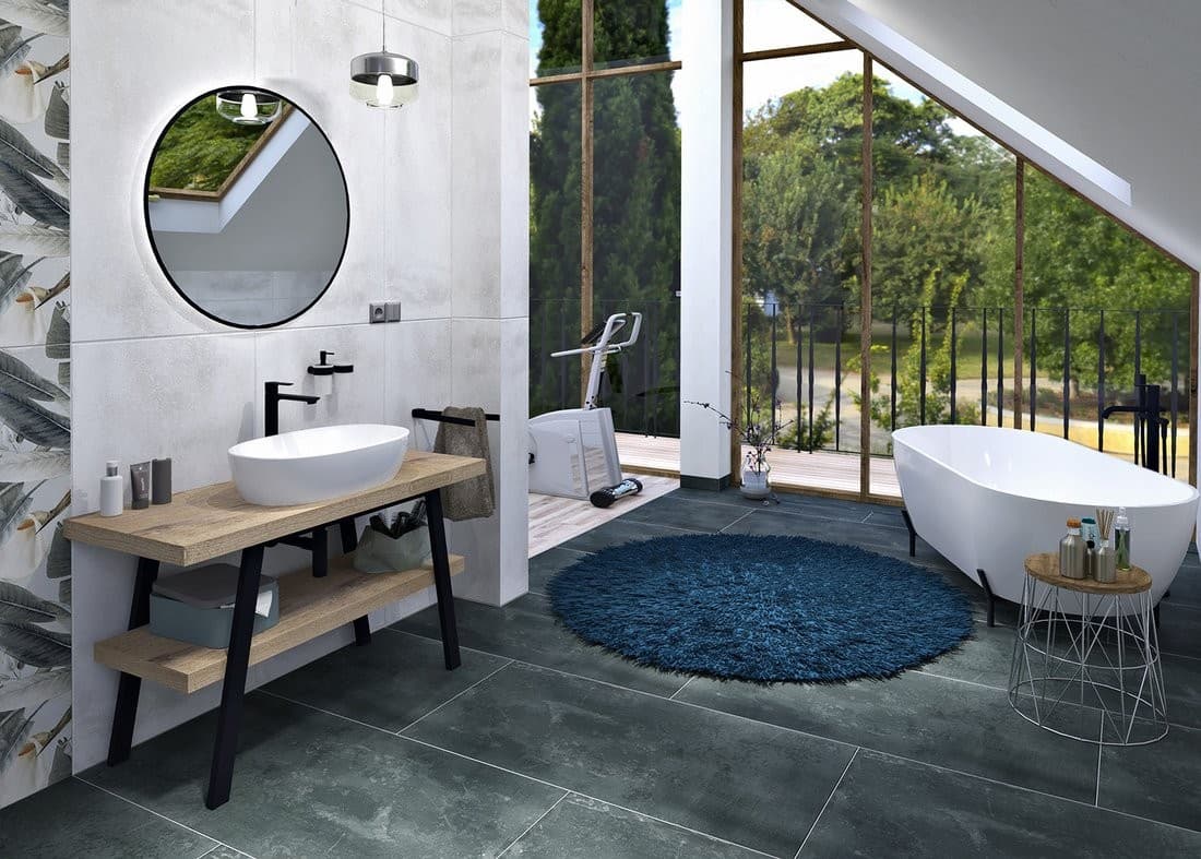 TWIGA konsola pod umywalkę 110x72x50 cm, czarny mat