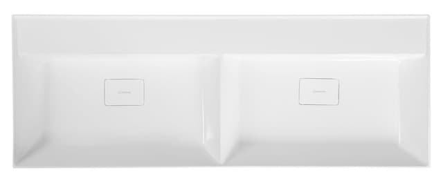 GODIVA umywalka podwójna z kompozytu, 119x44 cm