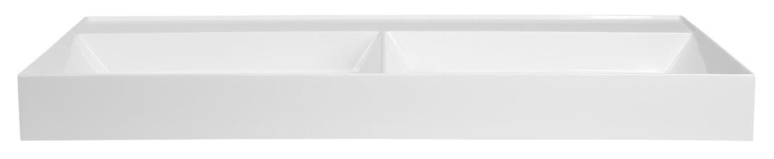 GODIVA umywalka podwójna z kompozytu, 119x44 cm