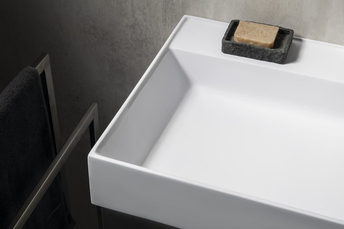 GODIVA umywalka podwójna z kompozytu, 119x44 cm