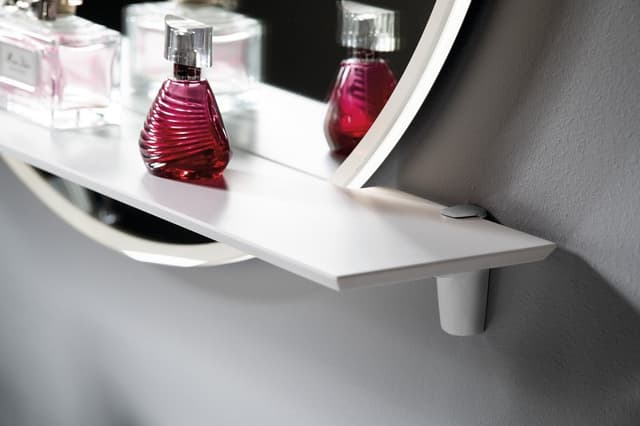 VISO lustro okrągłe LED 80cm z półką