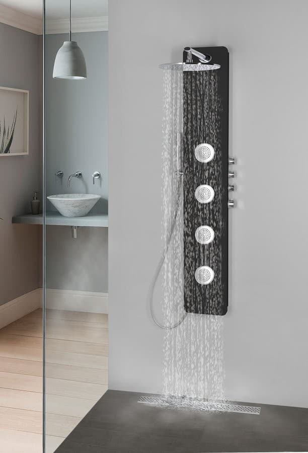 SPIRIT ROUND panel prysznicowy 250x1550mm z baterią termostatyczną