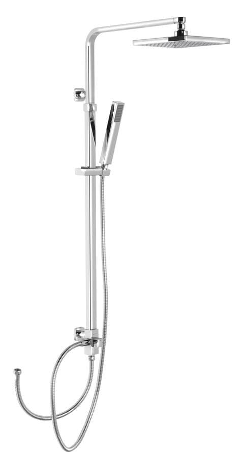 Zestaw prysznicowy z podłączeniem, deszczownia i słuchawka chrom