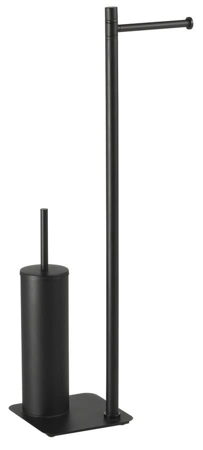 ARTU stojak na papier toaletowy z wieszakiem i szczotką, czarny