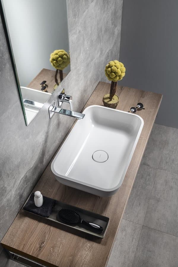 MENAR umywalka nablatowa kompozytowa 60x38cm