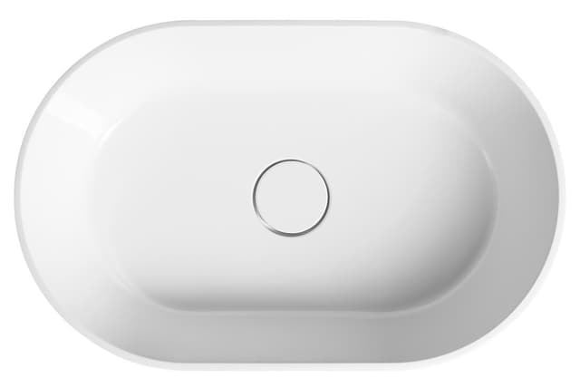 GERANO umywalka kompozytowa nablatowa 60x38cm z pokrywą